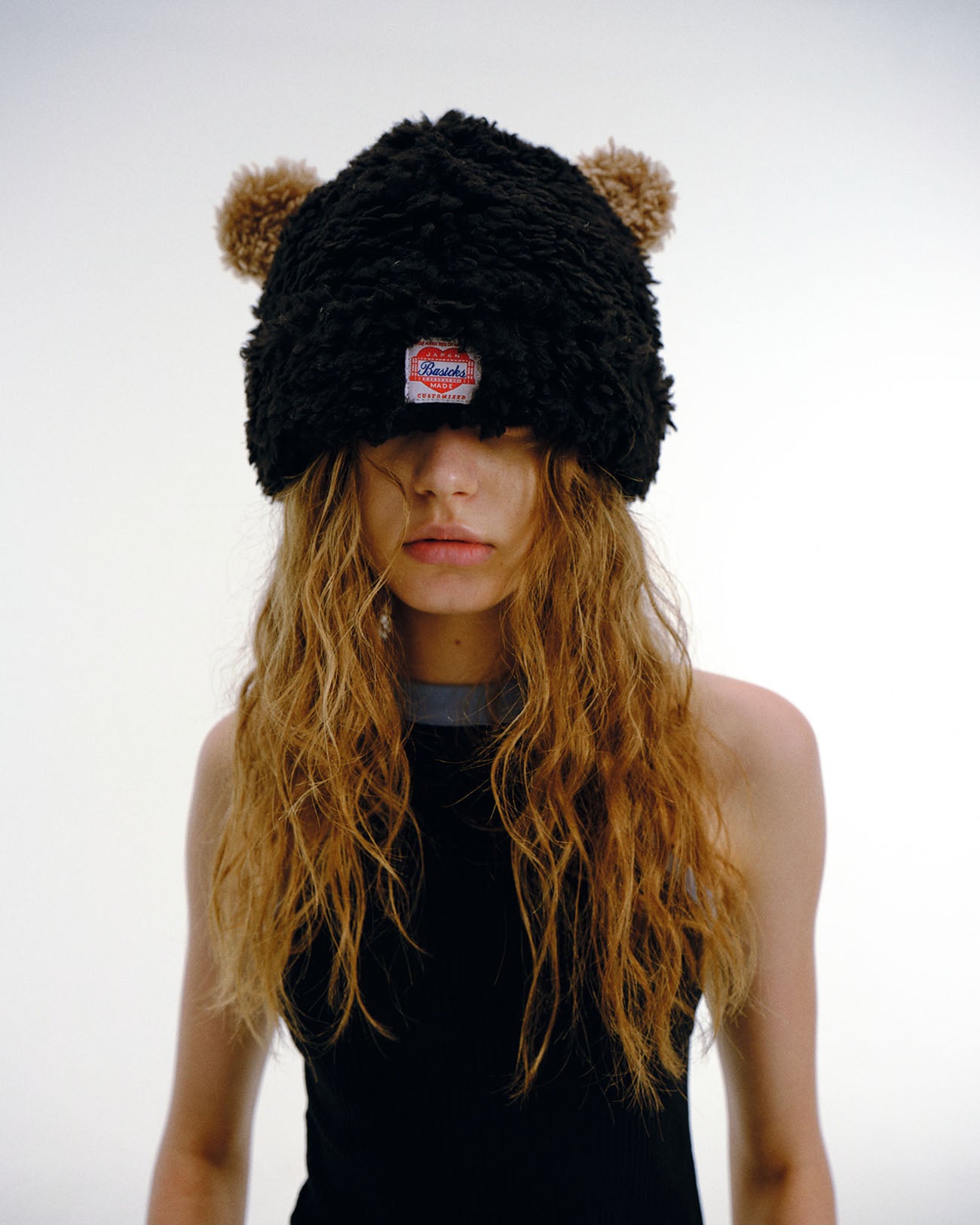 【BASICKS】BEAR BEANIE / BLACK 黒 ベアー くま BASICKS | Bear Beanie - black×brown – FAB4 ONLINE STORE