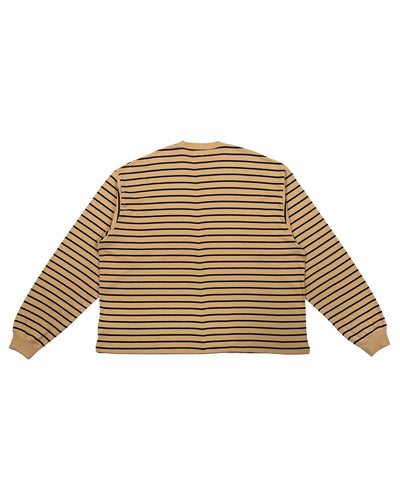 Oversized Stripe Long T-shirt - tannum