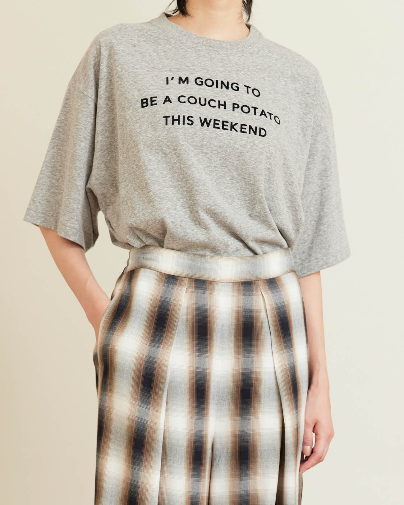 PHEENY | Flocked Vintage Jersey Tee - white – FAB4 ONLINE STORE