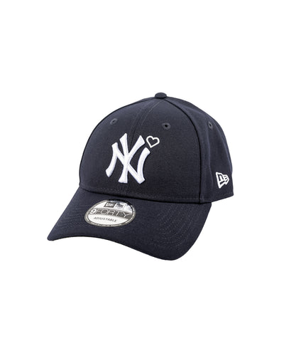 9 FORTY Yankees Heart Embroidery Cap - navy×white