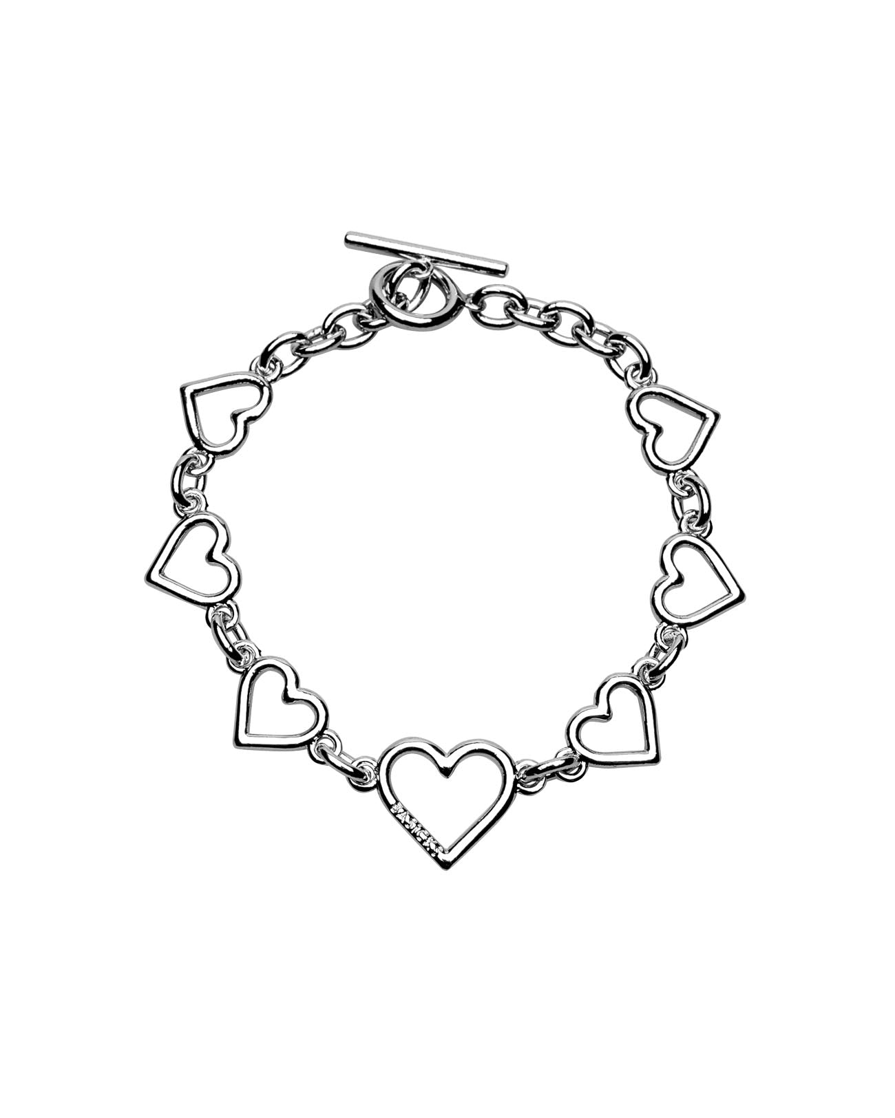 Heart Shaped Bracelet - silver