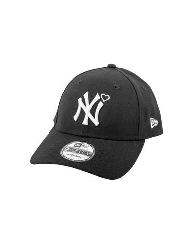 9 FORTY Yankees Heart Embroidery Cap - black×white