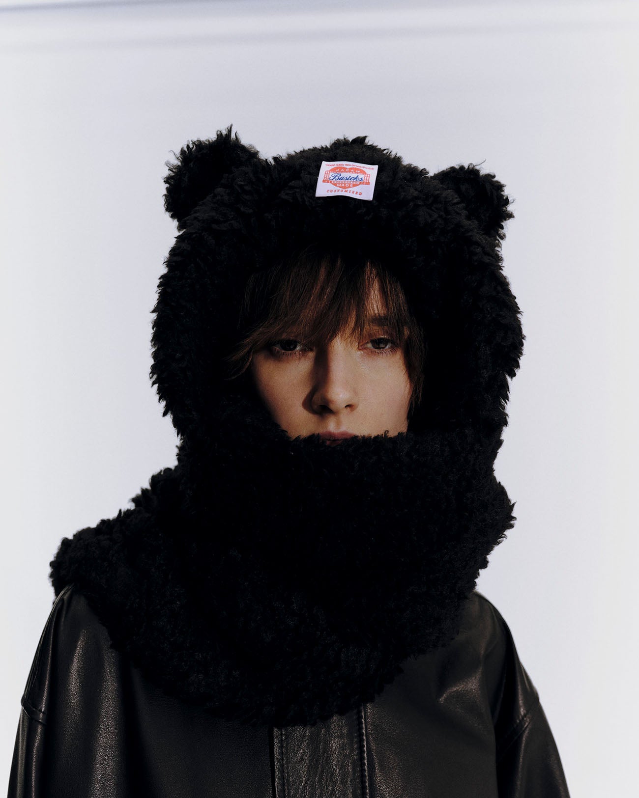 Bear Stole Balaclava - black