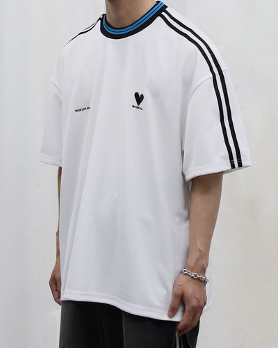 HS 90's Vibes Football T-shirt - white