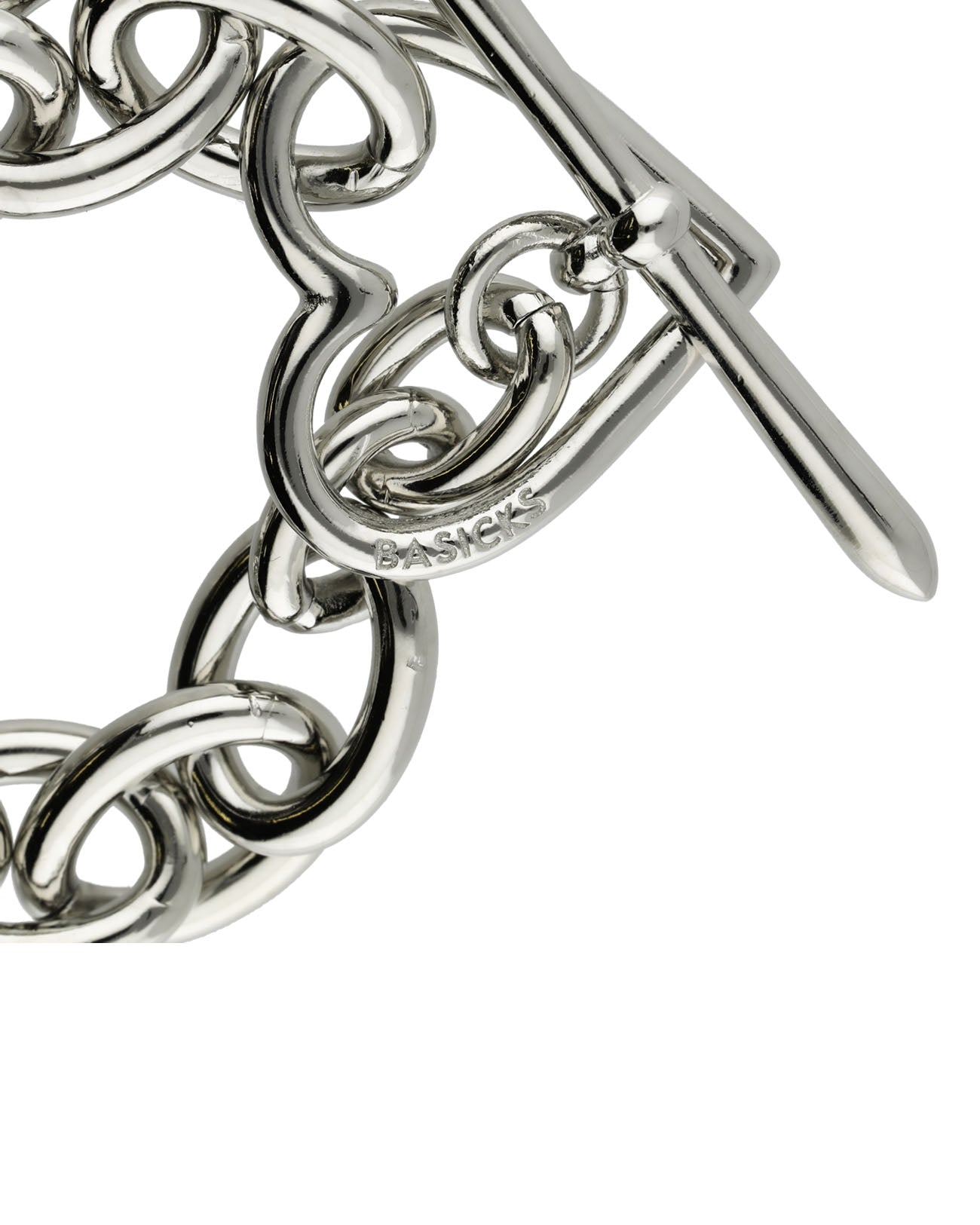 Heart Bracelet (Large Link) - silver