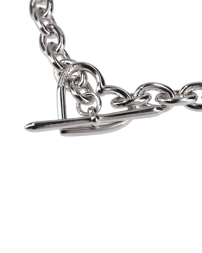 Heart Necklace (Medium Link) - silver