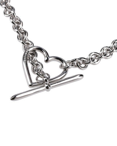 Heart Necklace (Small Link) - silver