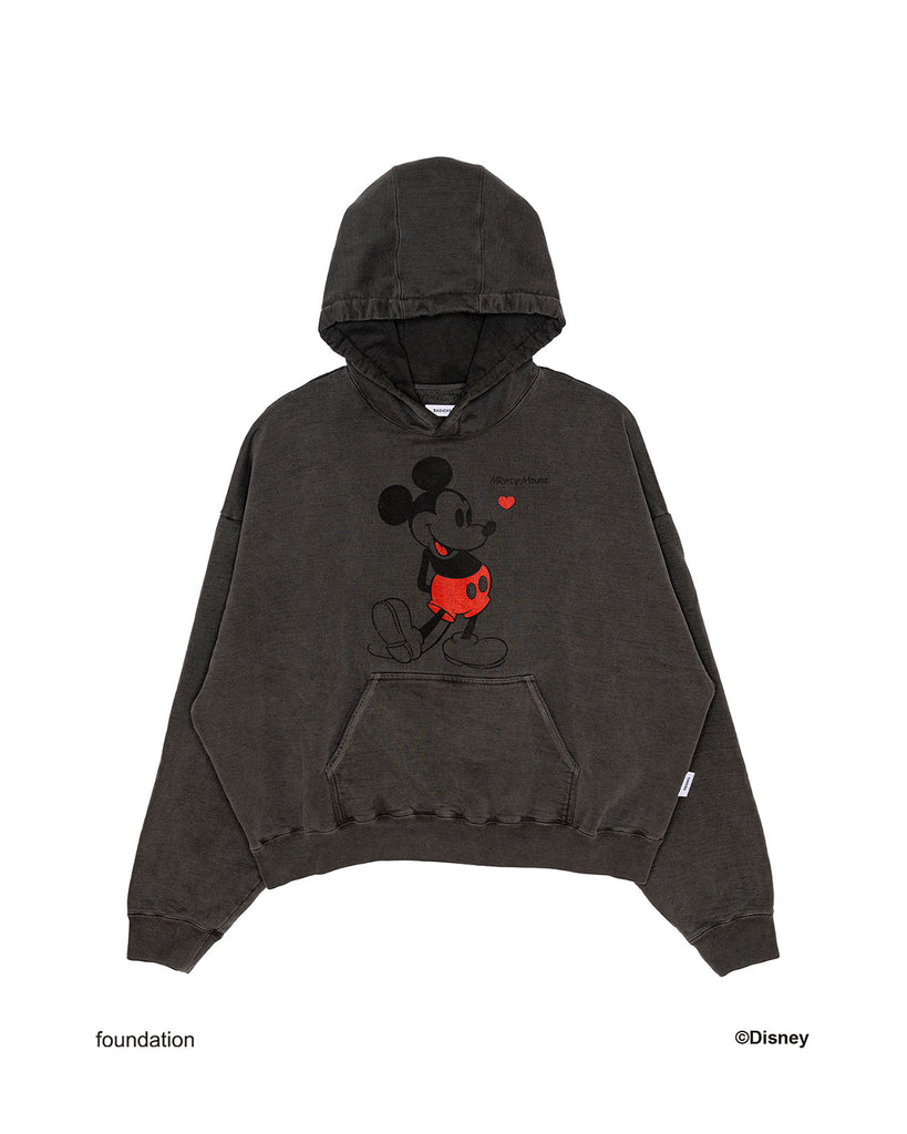 BASICKS ベイシックス　ヴィンテージプリントフーディ BASICKS | Mickey Mouse/Vintage Print Hoodie - black – FAB4