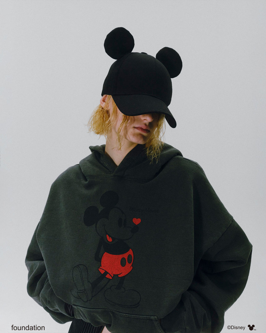BASICKS | Mickey Mouse/Vintage Print Hoodie - black – FAB4 ONLINE