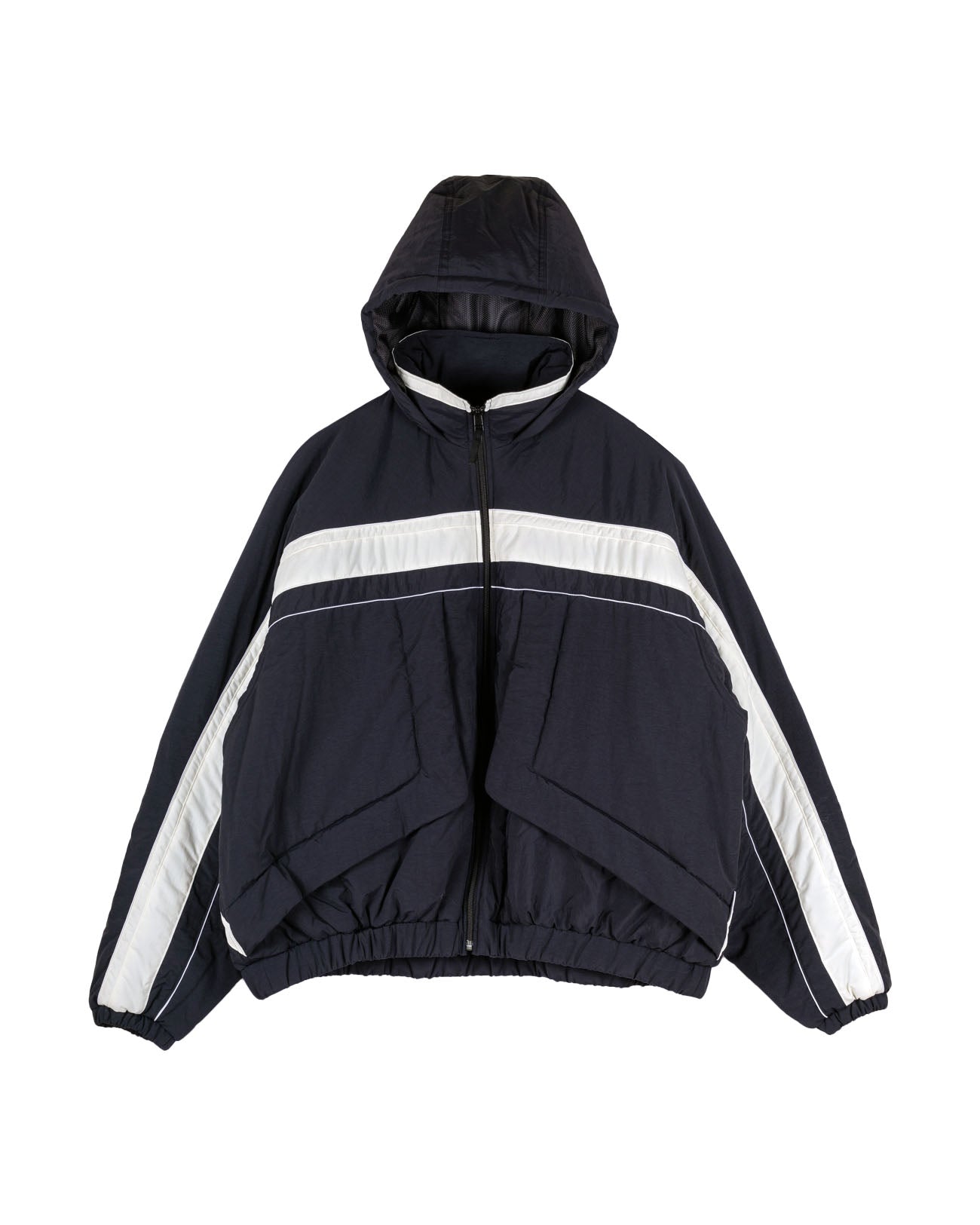 Puffer Two Tone Track Jacket - black