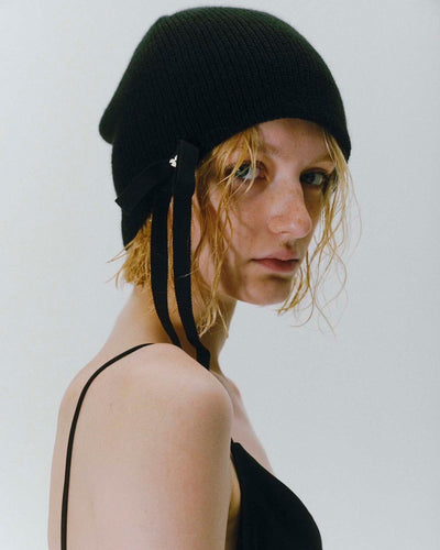 12.21(Sat.) 11:00- | Ribbon Beanie - black