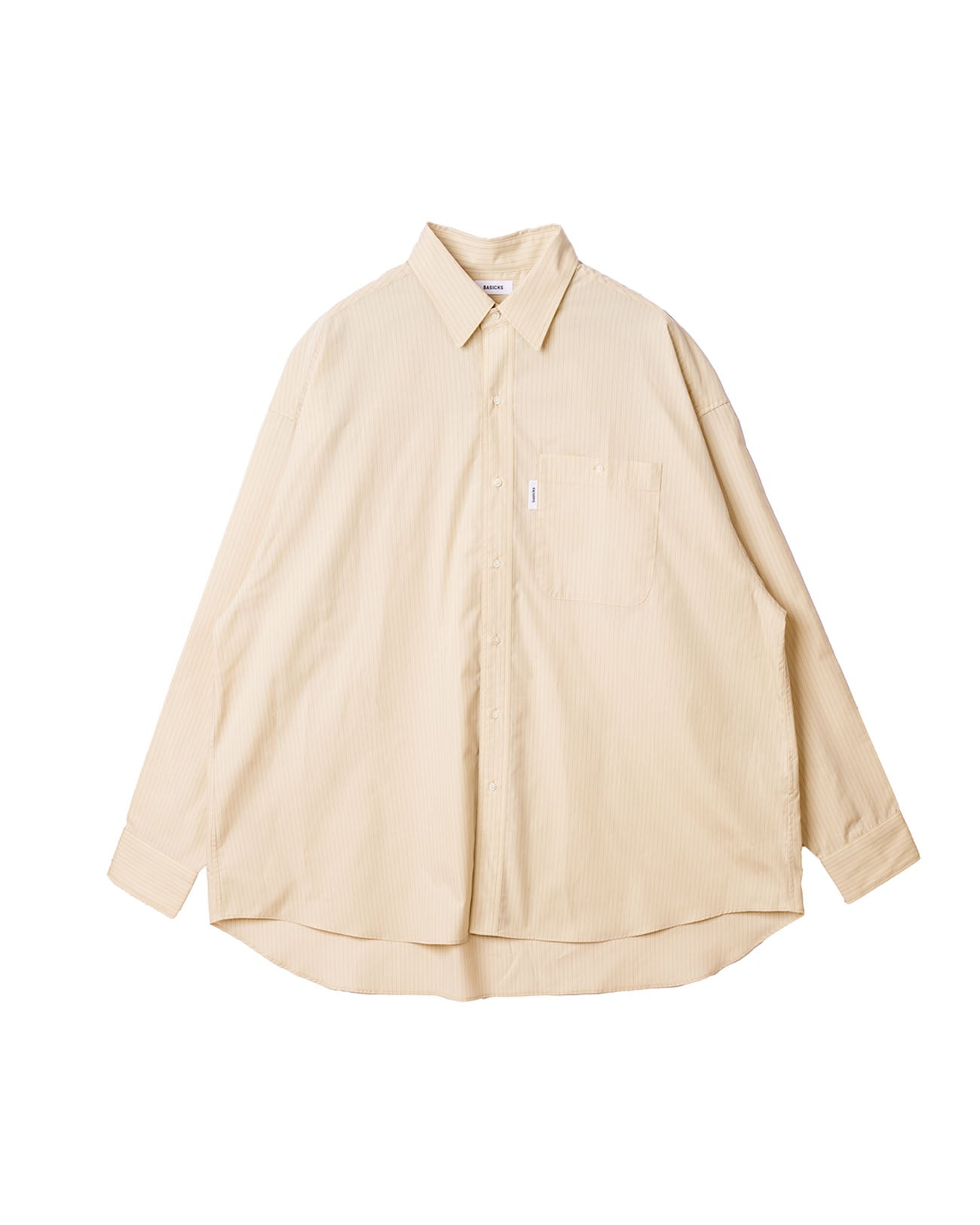 3.1(Sat.) 11:00- | Super Large Fit Stripe Shirt - beige