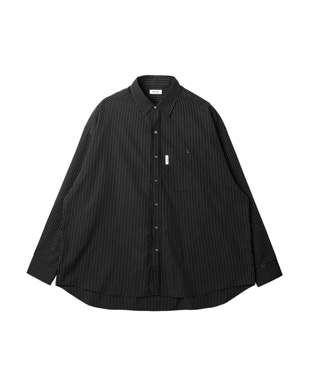 3.1(Sat.) 11:00- | Super Large Fit Stripe Shirt - black