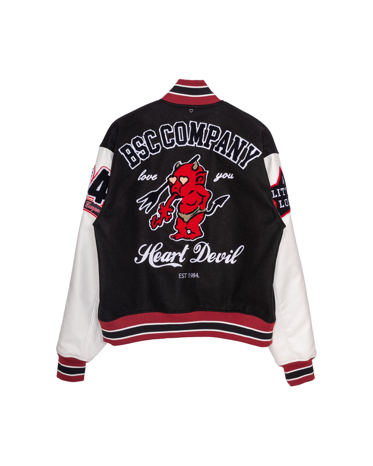 Vintage Style Varsity Jacket - black