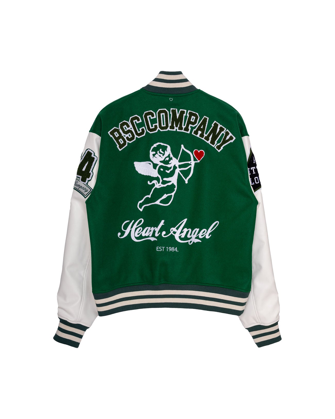 Vintage Style Varsity Jacket - green