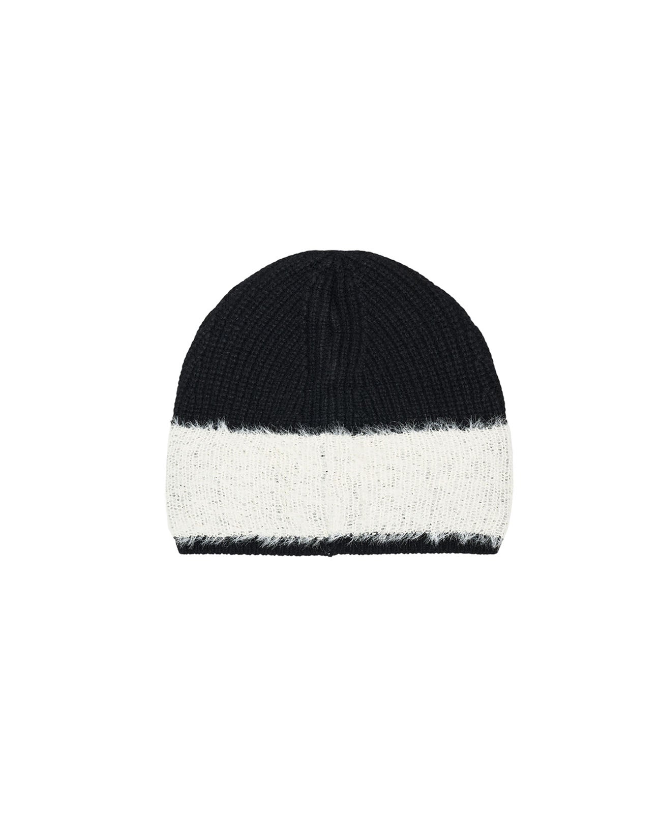 Emblem Knit Beanie UNISEX - black/ivory