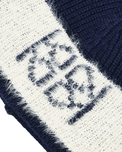 Emblem Knit Beanie UNISEX - navy/ivory