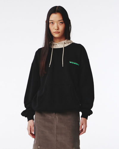 Logo ALVY Hoodie UNISEX - black/beige