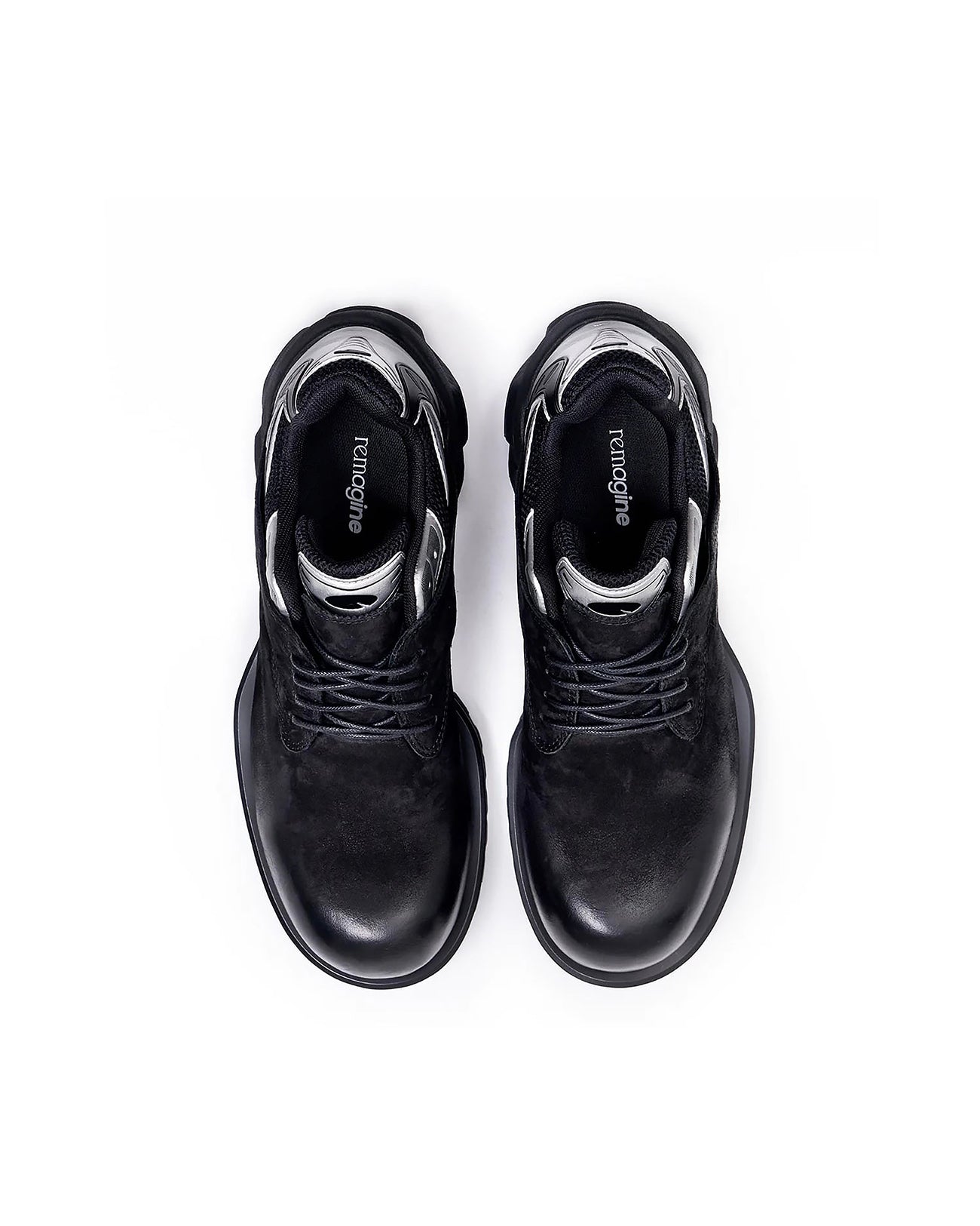 10/5 再入荷 Starting bigger derby shoes - black/white/silver