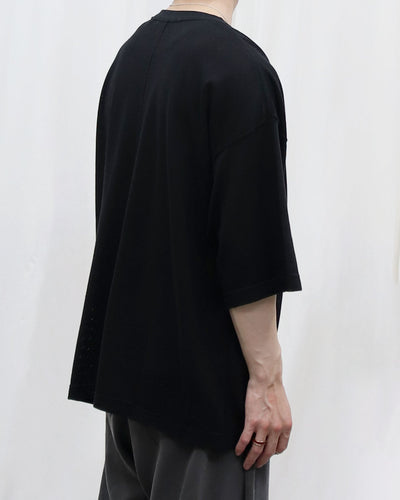 Cotton mesh H/S - black