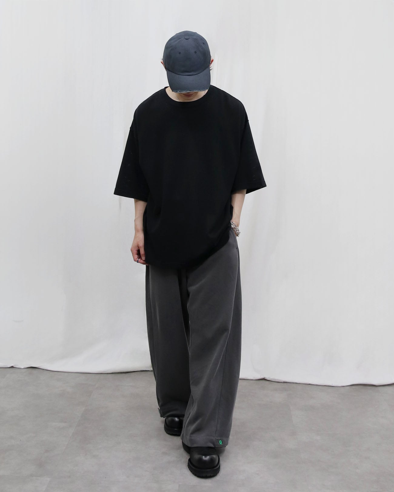 Cotton mesh H/S - black