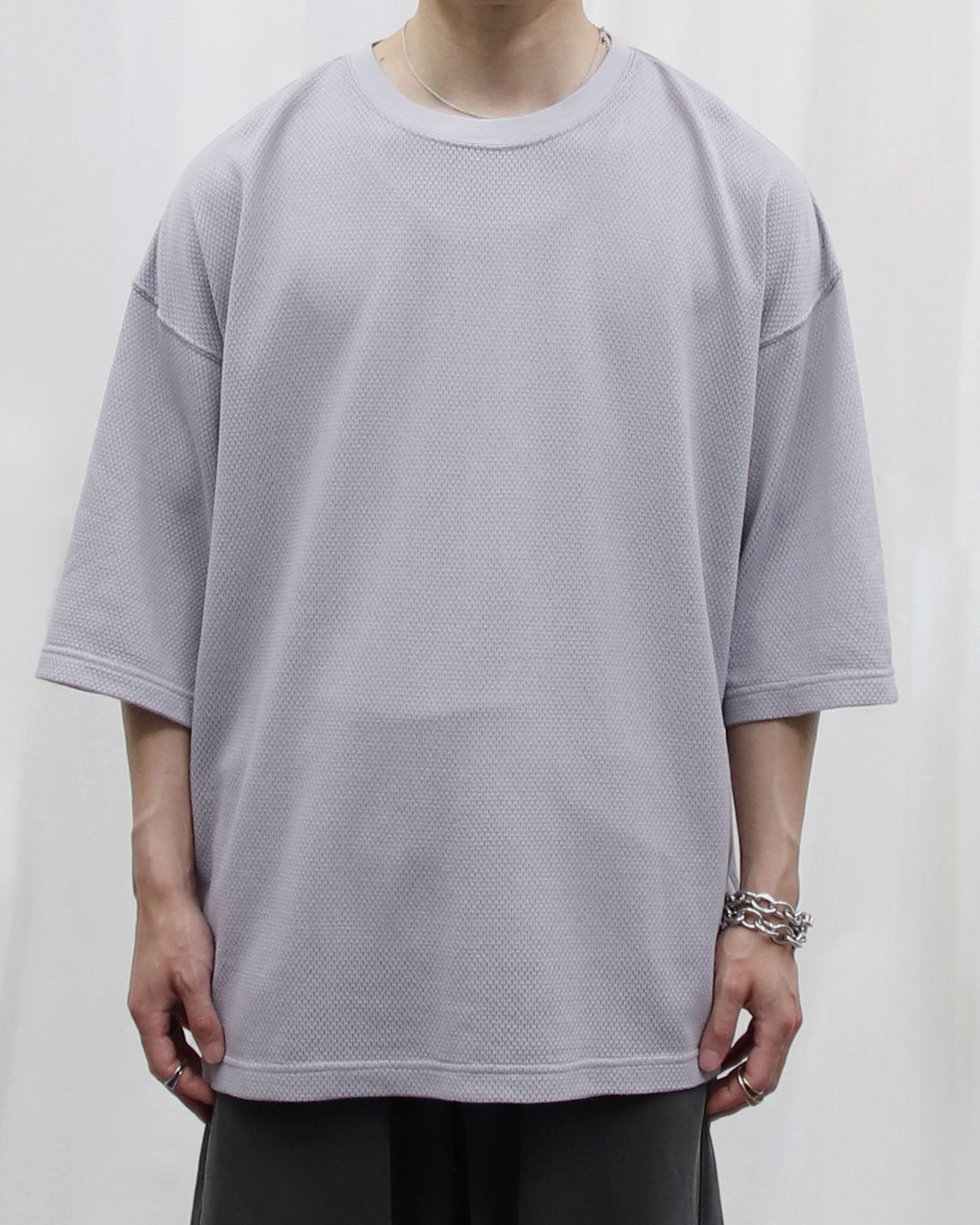 Cotton mesh H/S - gray