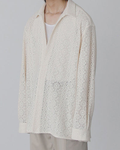 Pullover Over Shirt - Lace - ivory - FAB4 ONLINE STORE