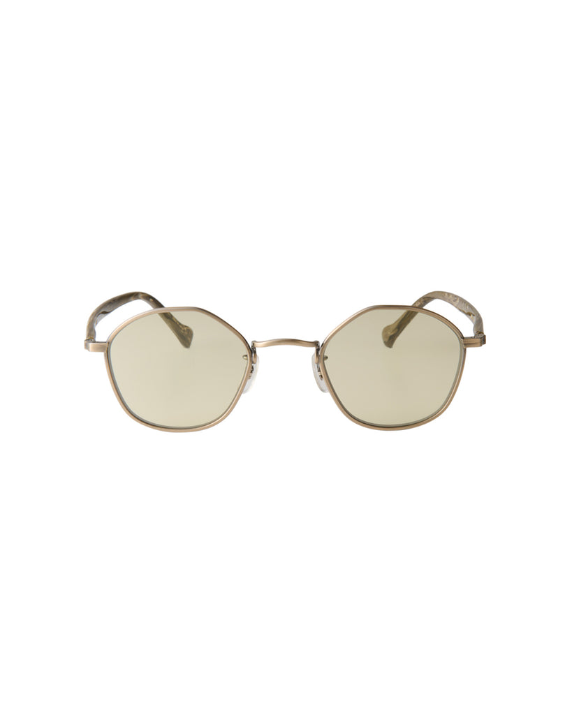 kearny | gravel-8 / marble stone × antique gold / green tea lens