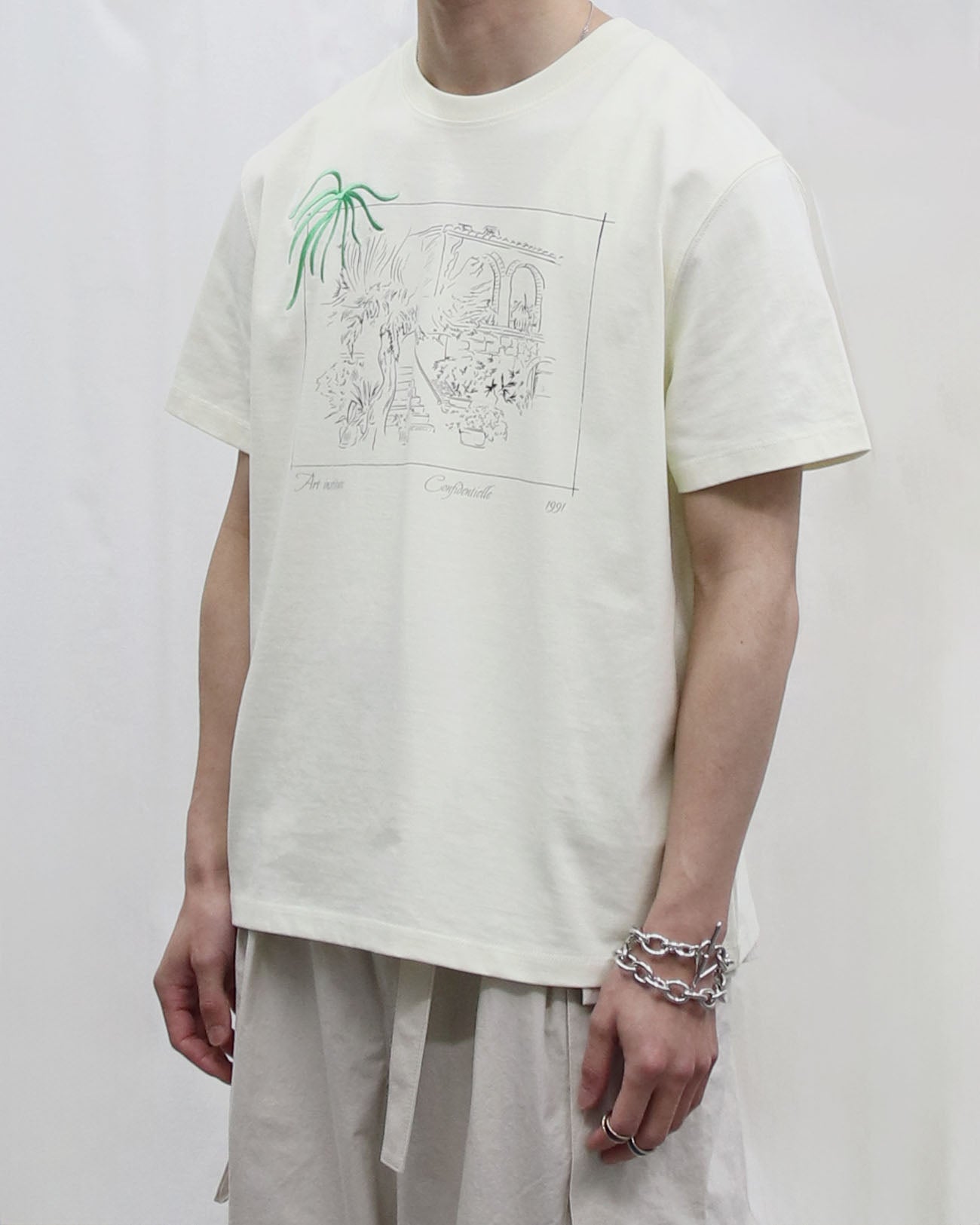 Drawing T-Shirt UNISEX - cream