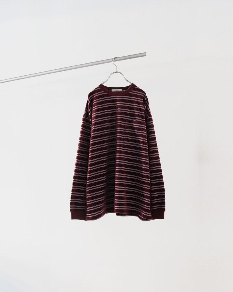 PHEENY | Velvet border L/S - burgundy – FAB4 ONLINE STORE