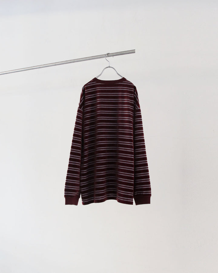 PHEENY | Velvet border L/S - burgundy – FAB4 ONLINE STORE