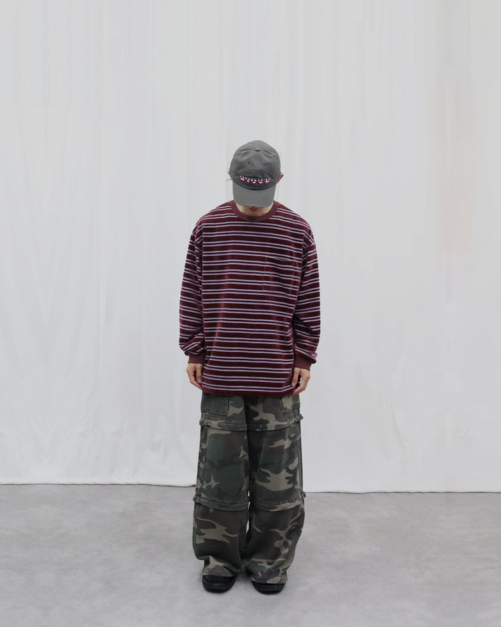 PHEENY | Velvet border L/S - burgundy – FAB4 ONLINE STORE