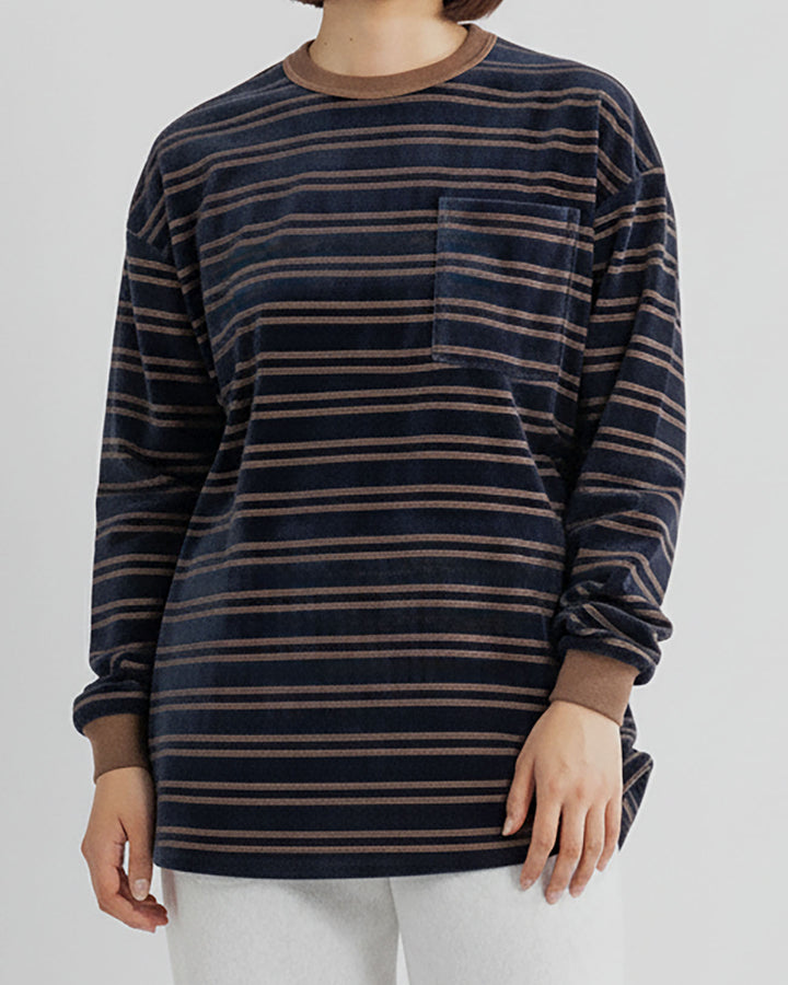 【最終値下げ】PHEENY Velvet border L/S(BOYS) PHEENY | Velvet border L/S - navy – FAB4 ONLINE STORE