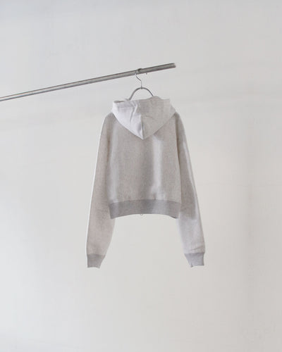 Athletic fleece zip up hoodie - gray