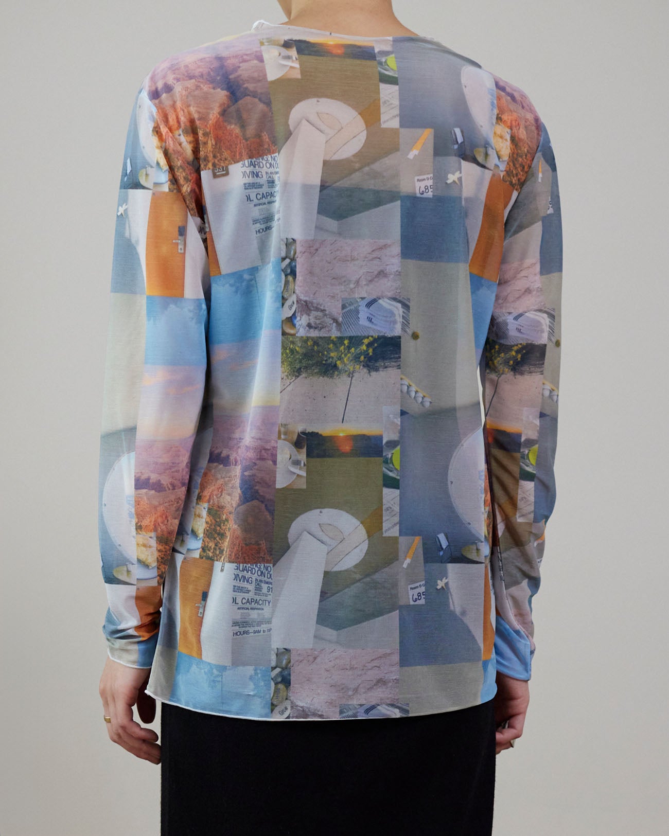 Print jersey crew neck - multi