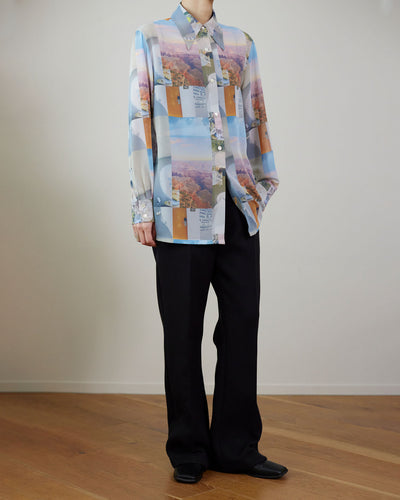 Print chiffon shirt - multi