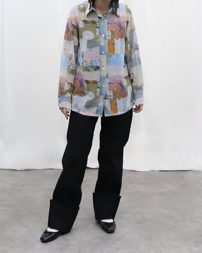 Print chiffon shirt - multi