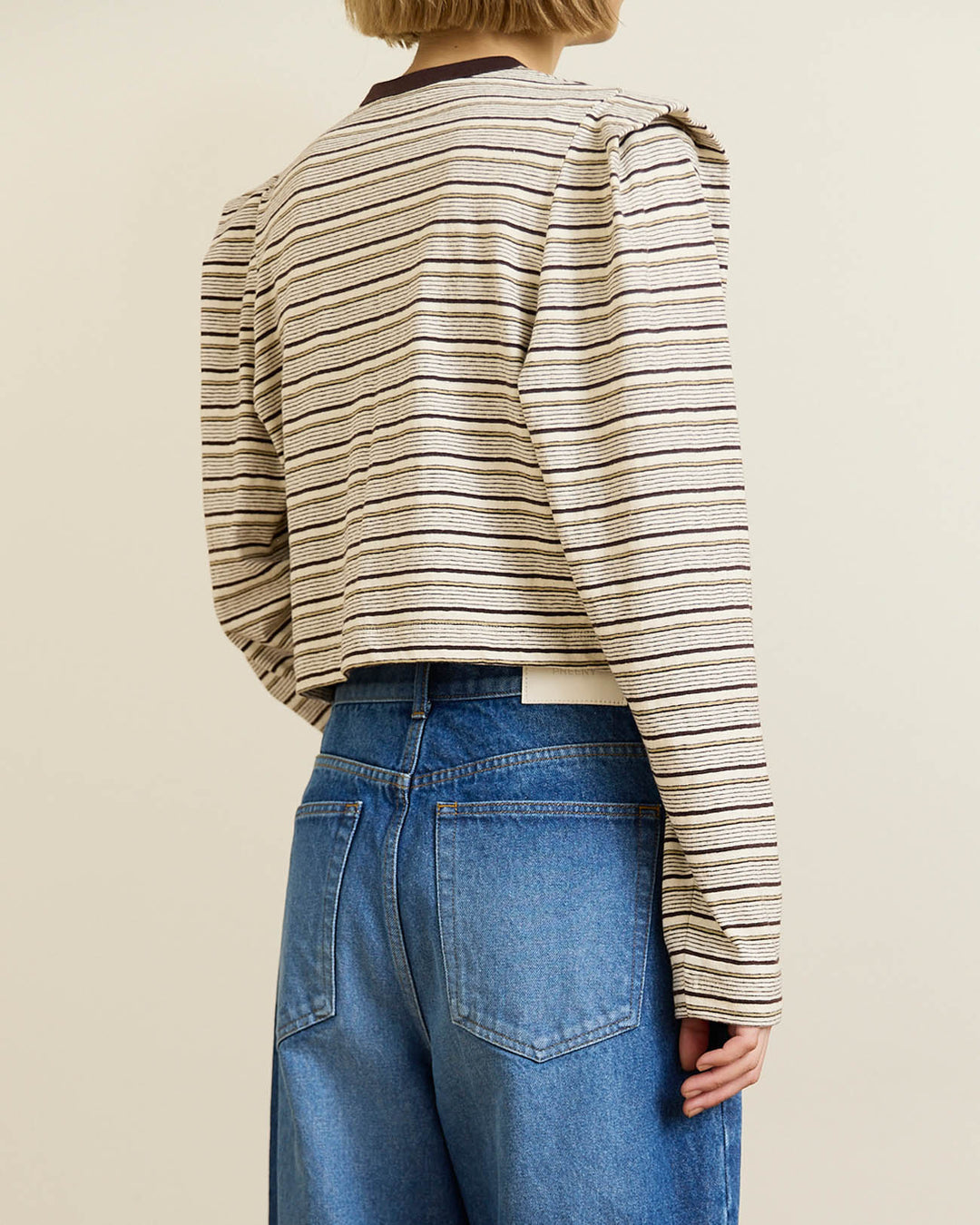 PHEENY | Multi-Border Tucked Shoulder Cardigan - yellow – FAB4