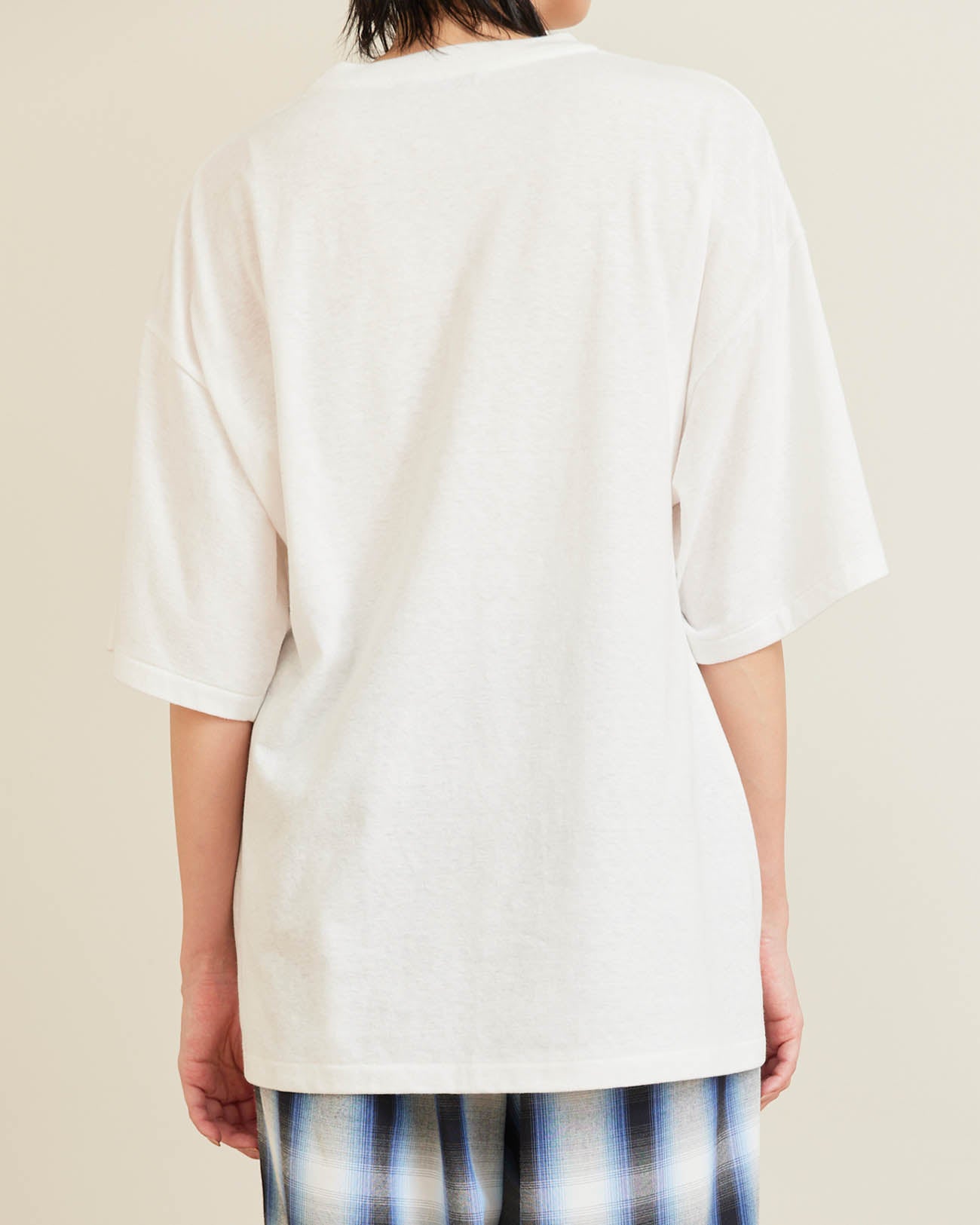 PHEENY | Flocked Vintage Jersey Tee - white – FAB4 ONLINE STORE