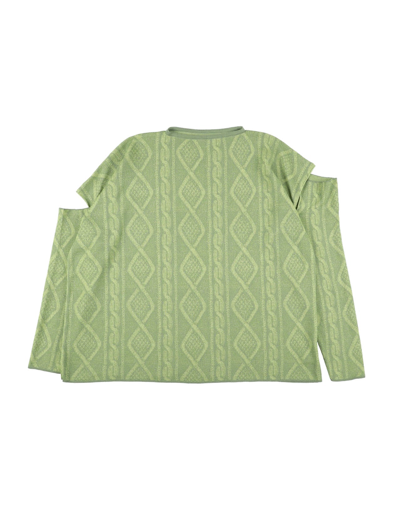 Cable pattern knit - green