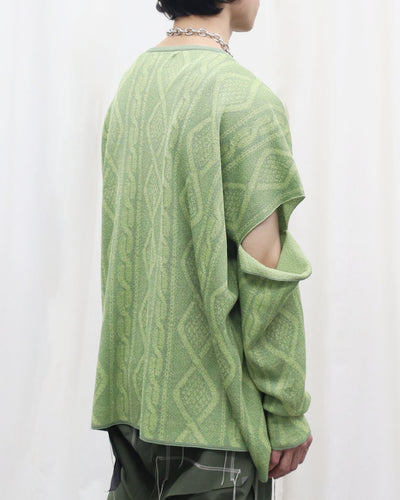 Cable pattern knit - green
