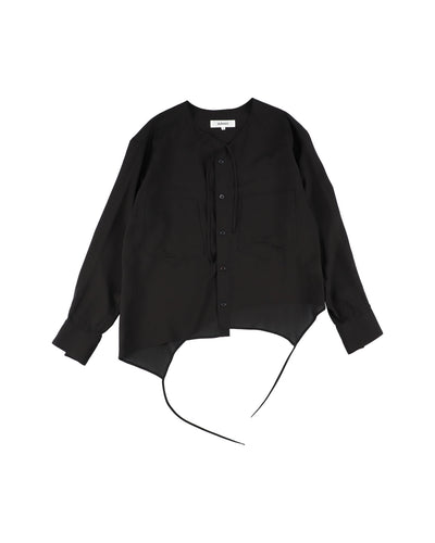 Short piping shirts - black