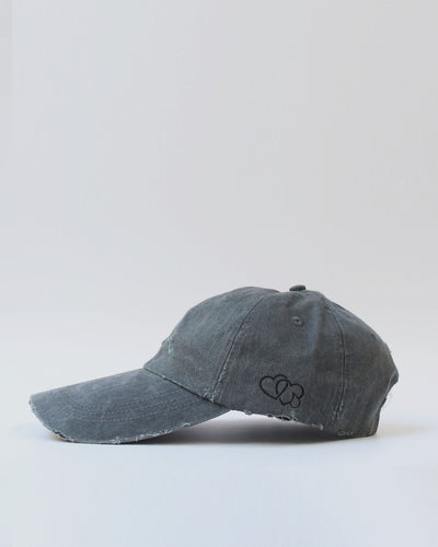 F/UH.02 - Distressed Long Brim Cap - fade black