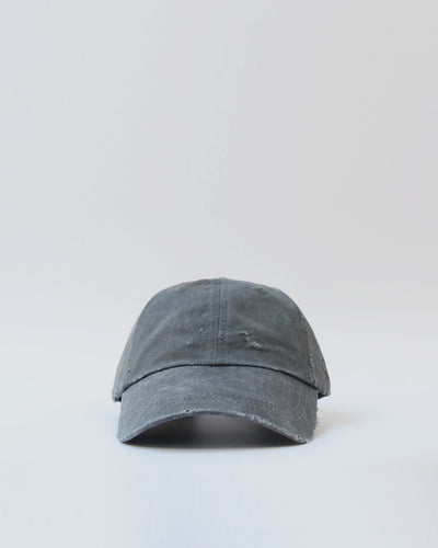 F/UH.02 - Distressed Long Brim Cap - fade black