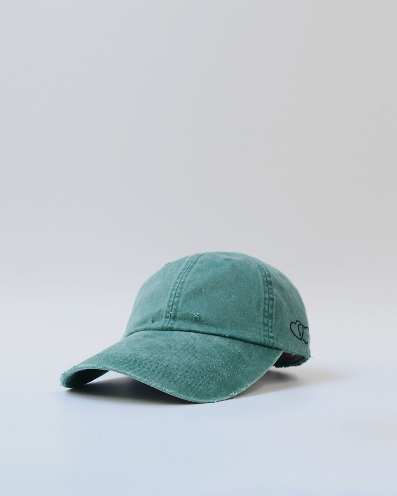 F/UH.02 - Distressed Long Brim Cap - forest