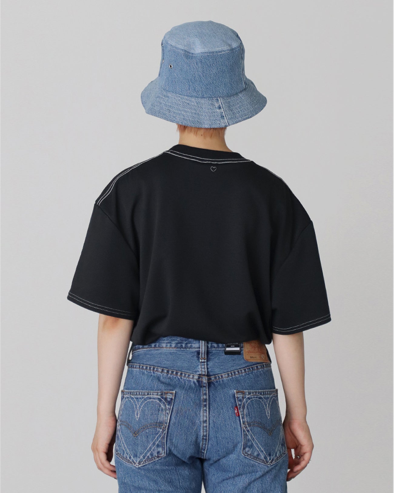 Heart Bucket hat for Sustainable Levis - used - FAB4 ONLINE STORE