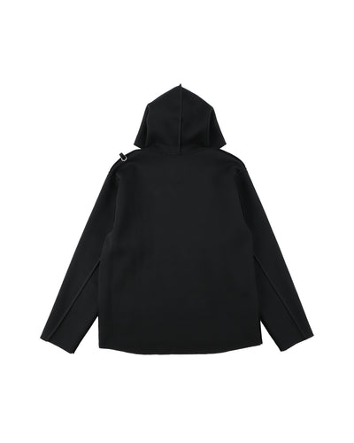 stitch hoodie - black
