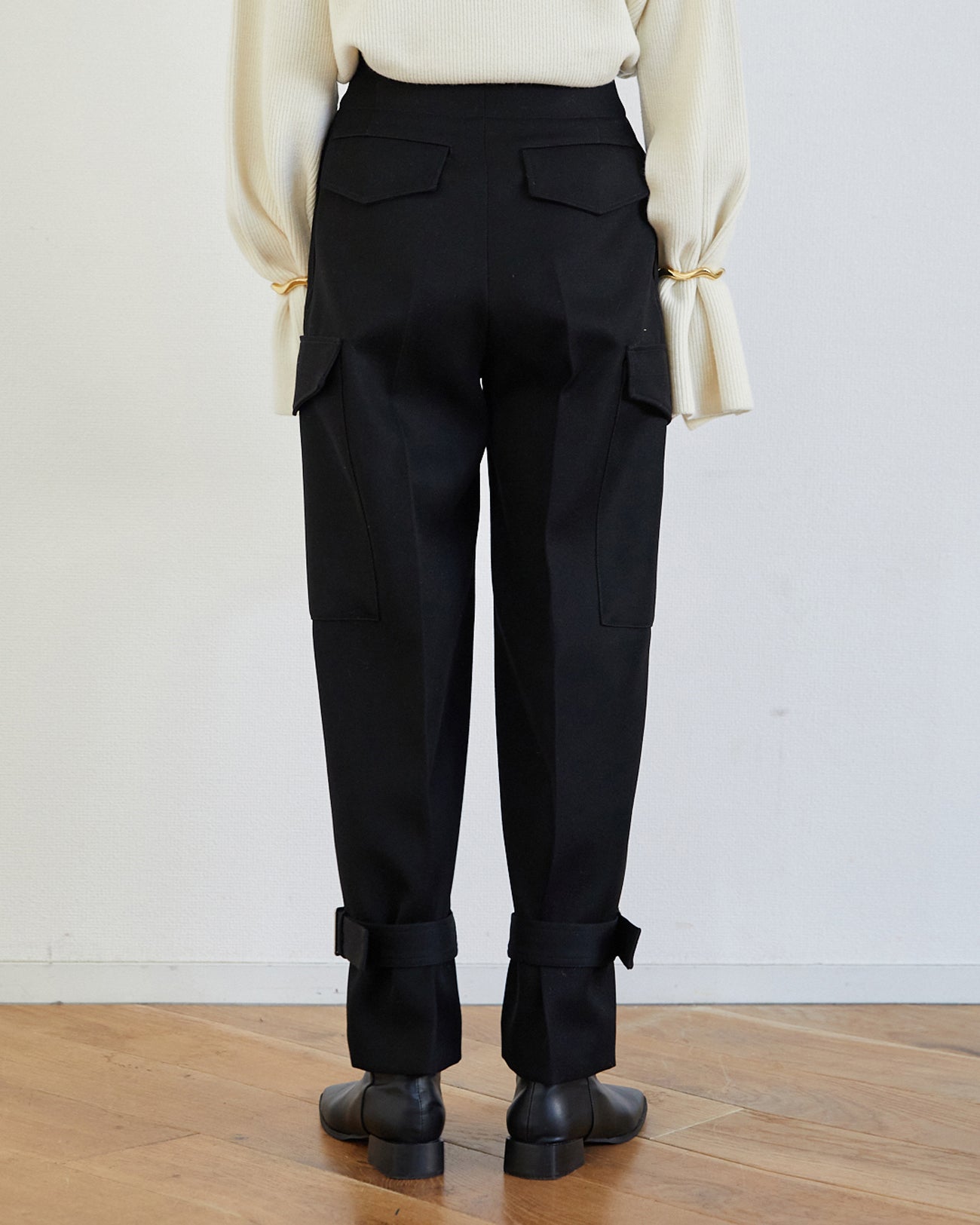 PHEENY | Hard kersey military slacks - black – FAB4 ONLINE STORE