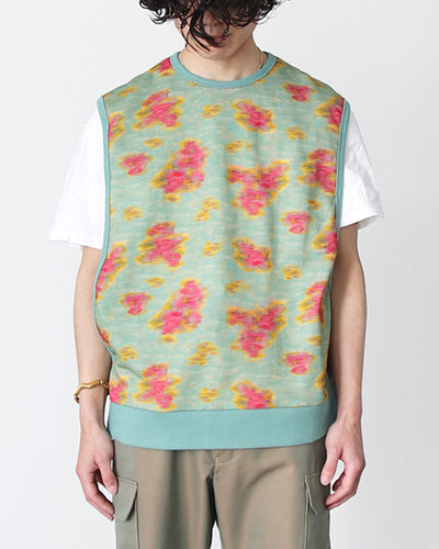 Cotton fleece - Sweat vest type B - light green - FAB4 ONLINE STORE