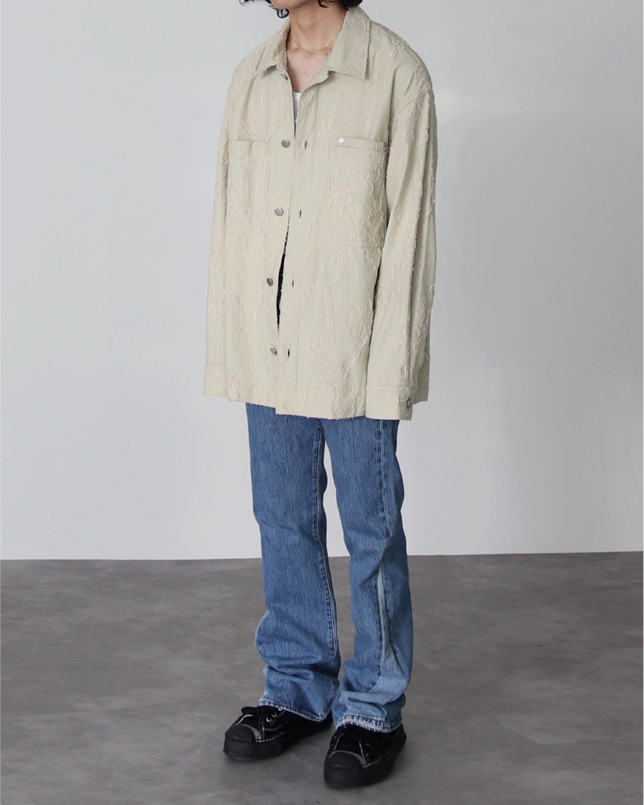 URU TOKYO/21aw LONG SLEEVE BELTED SHIRTS-